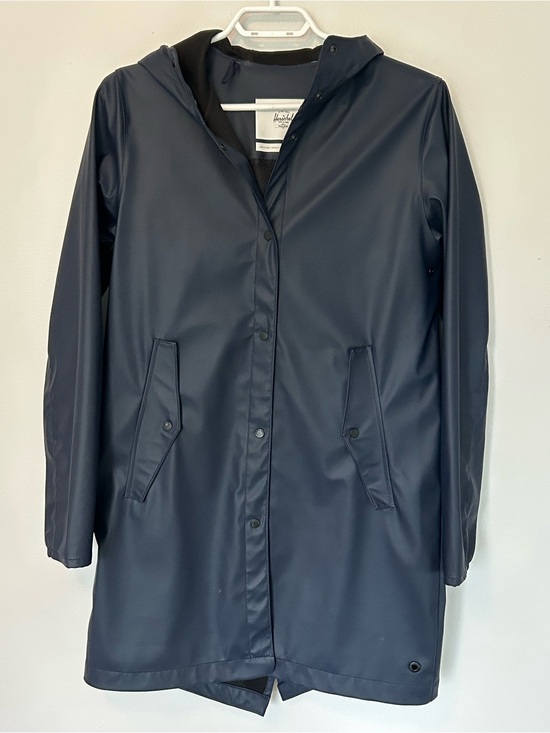 Herschel Supply Company Jackets & Blazers - Herschel Navy Hooded Rain Jacket Coat Small
